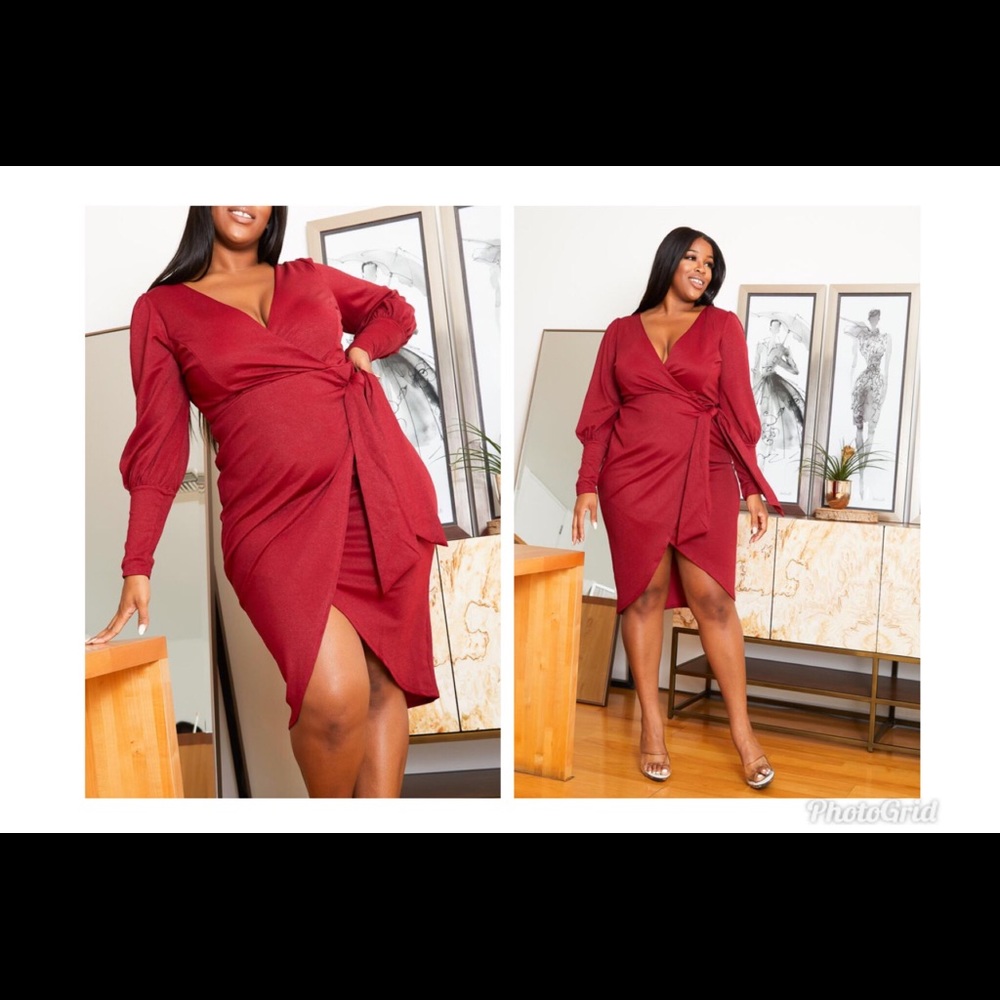 Asoph faux wrap dress